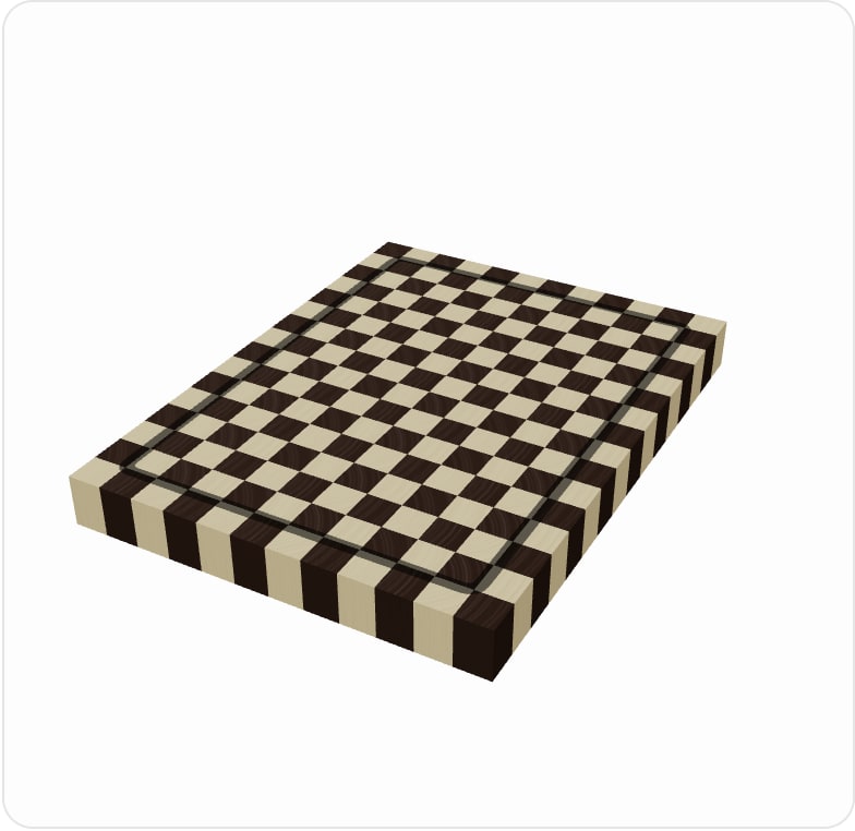 The 3D board with a juice groove running around the top, a little in from the edge