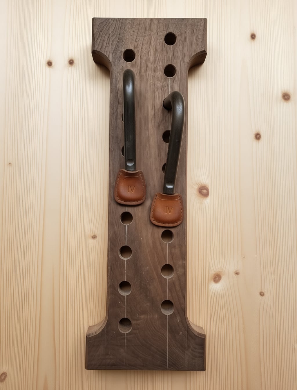 A sliding deadman. It slides along the bench and its column of holes takes a peg or holdfast to carry the far end of a long board held on edge.