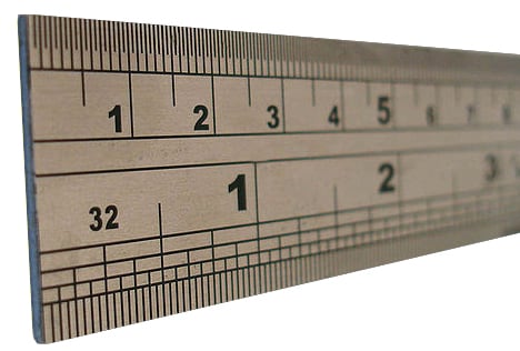 A steel rule -- finer graduations than a tape, and a straight edge you can actually mark against.