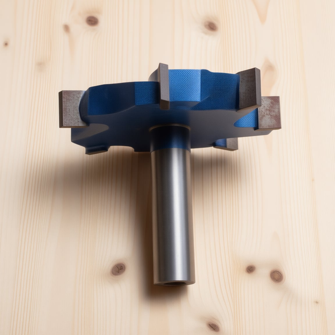 A slotting cutter. The wings cut a groove into the edge of a board rather than its face, which is how you get a spline slot or a drawer-bottom groove after a frame is already together.