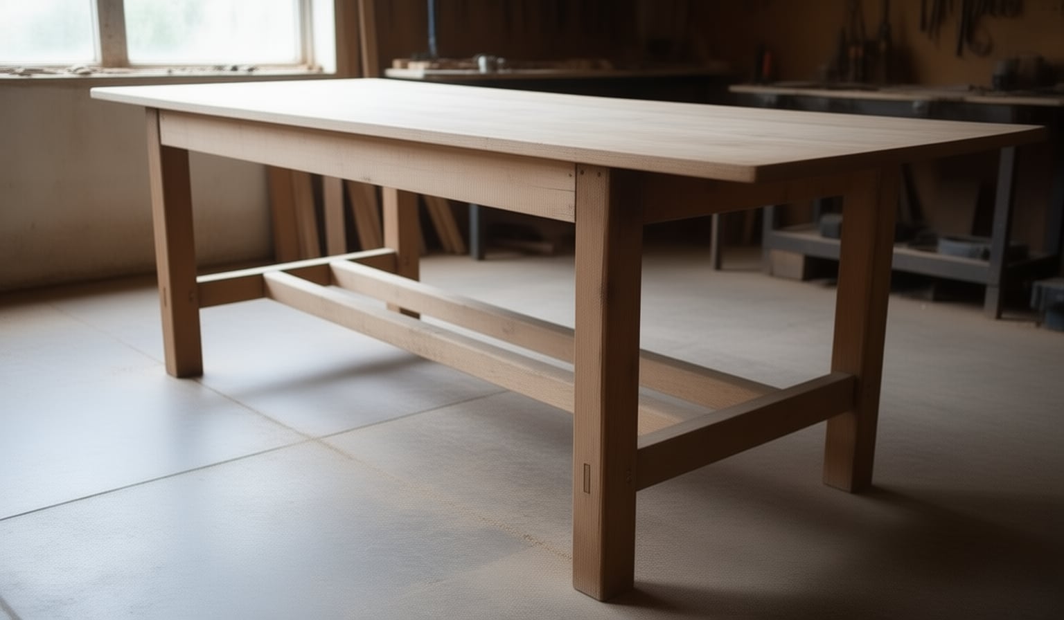 Stretchers -- the low rails tying a table's legs together. They stop the frame racking, which is why a table without them eventually wobbles.