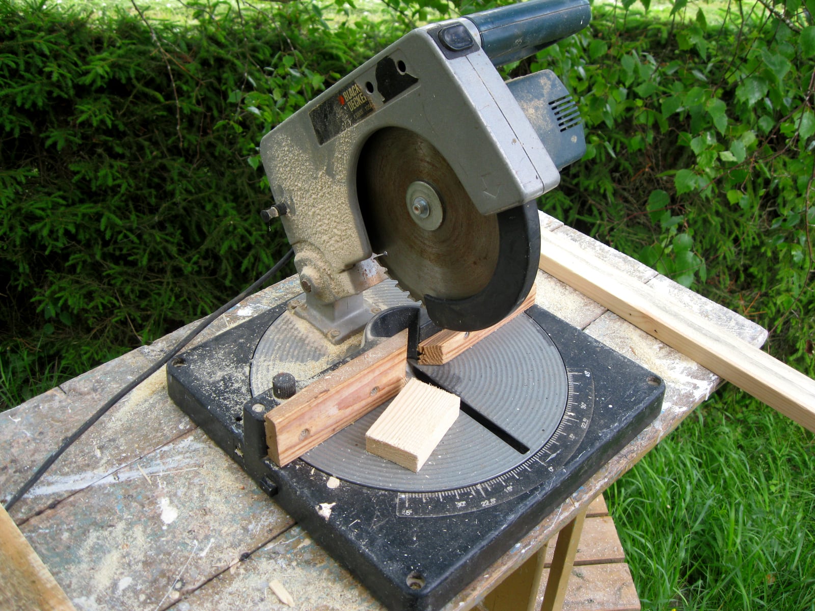 A Black & Decker compound miter saw
