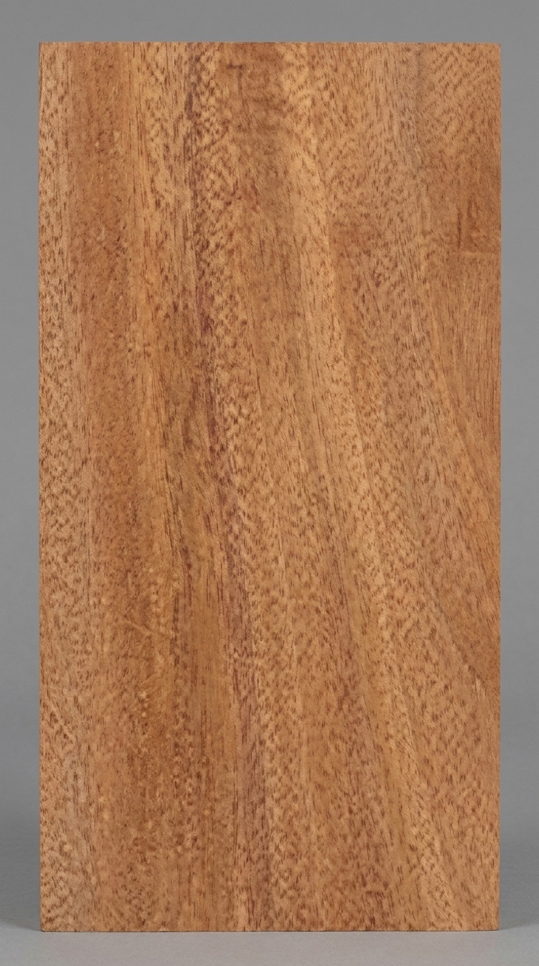 A board of Amendoim -- light to medium reddish brown, mahogany-like in appearance