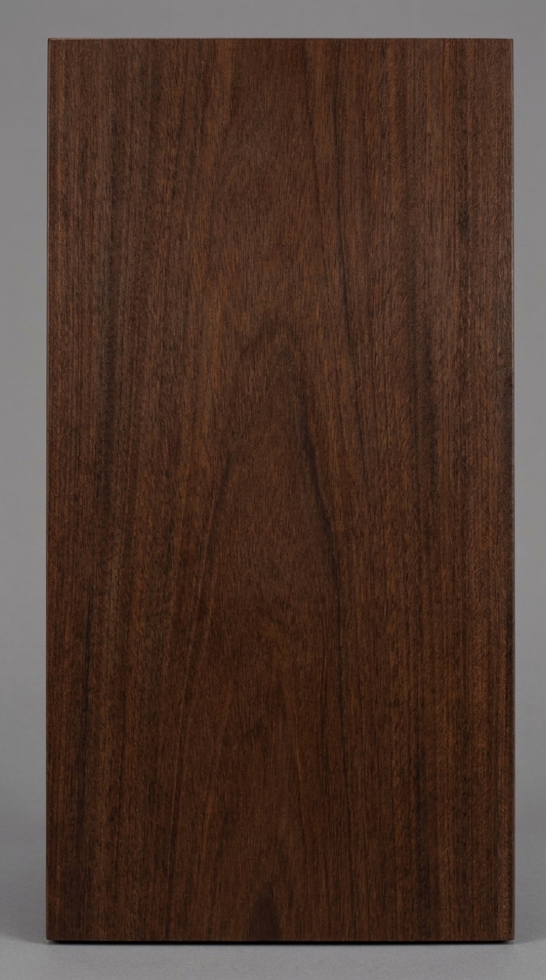 A board of the dense reddish-brown hardwood sold as Bolivian Cherry -- shown as the ipe-family wood it most likely is