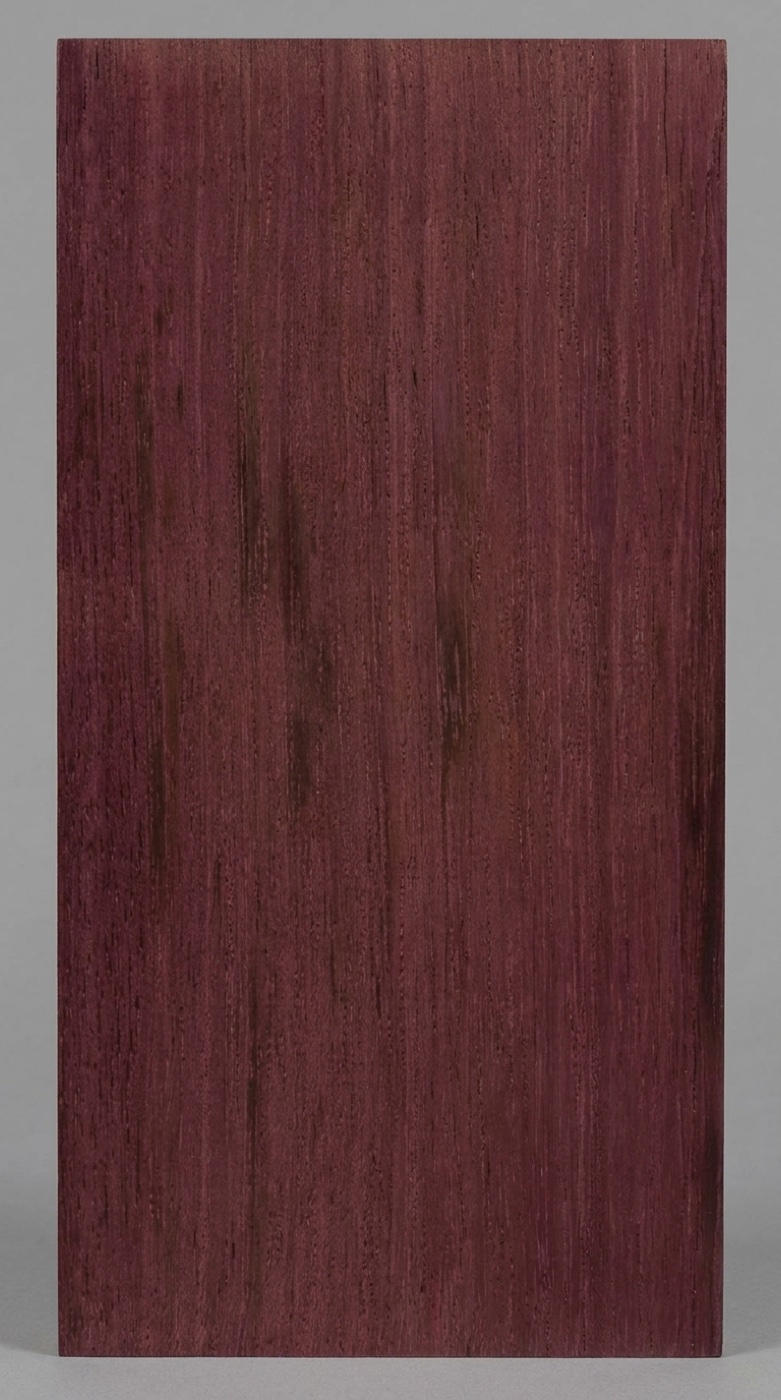 A board of Purpleheart -- the deep eggplant purple the wood turns within days of being cut
