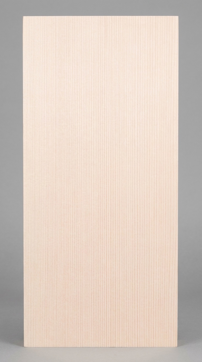 A quartersawn board of Sitka spruce -- the tight, straight, evenly spaced grain that soundboard grading is built around